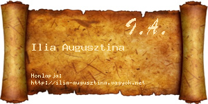 Ilia Augusztina névjegykártya